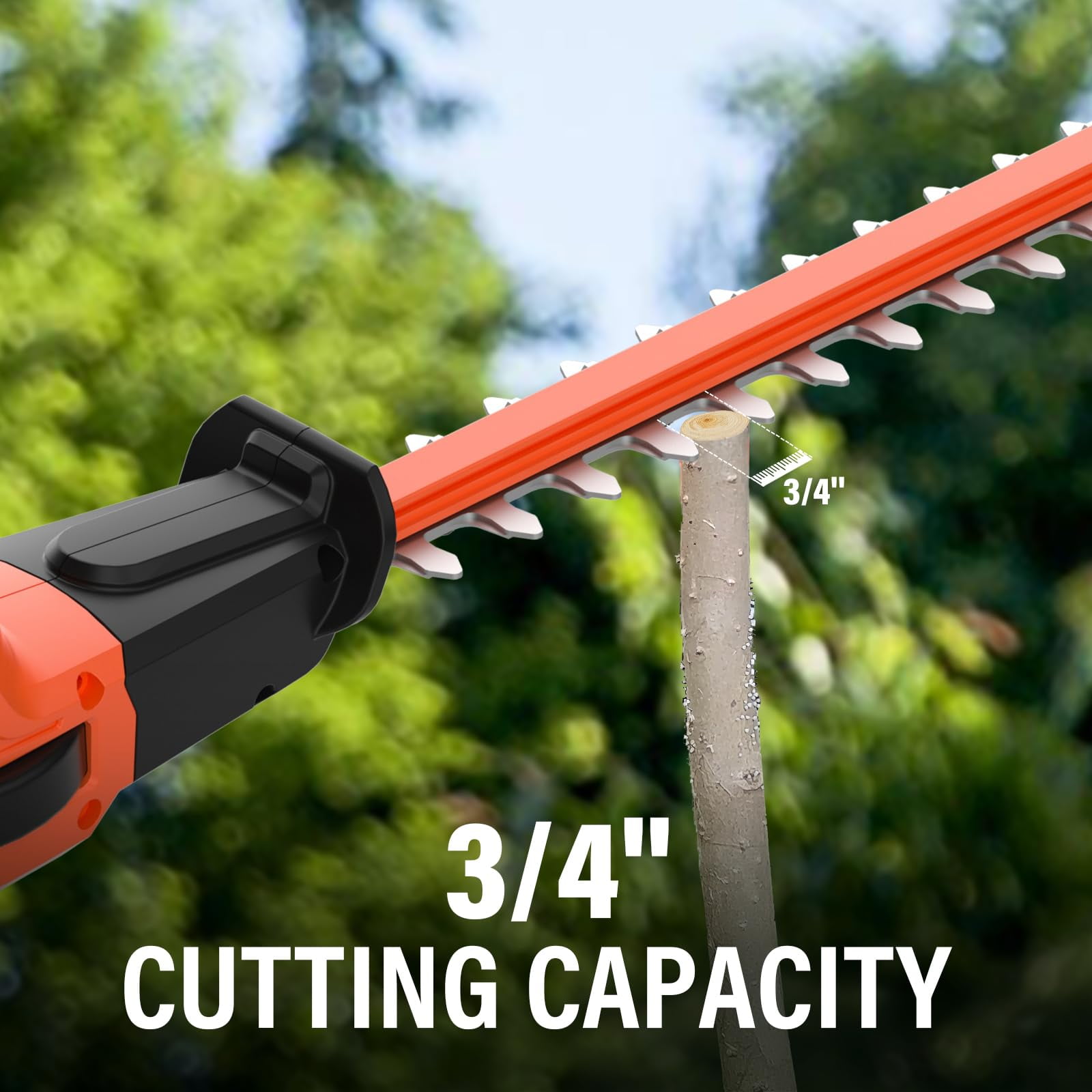 MAXLANDER Hedge Trimmer 18-Inch Cordless Pole Hedge Trimmer, 16-Feet Max Reach Hedge Trimmer with Extension Pole, Multi-angle Adjustable, 2.0Ah Battery and Charger Included