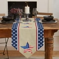 thumbnail image 2 of Triangle Table Runners Long Watercolor American Star Dresser Scarves Table Decoration for Wedding Party/Graduation Ceremony Rustic Retro Paper Blue Backdrop, 2 of 7
