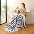 thumbnail image 3 of GARVEE Electric Heated Throw Blanket,50"x60" Cozy Faux Rabbit Fur Blanket with 4 Heating Levels & 4 Hours Auto Off,Over-Heat Protection,Marble Gary, 3 of 8