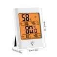 thumbnail image 3 of Digital Indoor Thermometer Hygrometer - LCD Temperature & Humidity Monitor for Home, Greenhouse, Baby Room, or Office, Accurate Mini Weather Station, 3 of 6