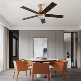 Portage Bay Ceiling Fans 52\" Renton Bronze Indoor Fan With Clear 3 Light LED Multi Arm; E26/B11 Bulb And Pull-Chains, Traditional Style, 5 Reversible Barnwood/Dark Chestnut Blades, 51439 In