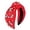 Red, variant on Football Headband Pearl Rhinestone Jeweled Knotted Headband Fun Sports Football Wide Top Knot Hairband Headpiece Game Day Hair Accessories Gift for Football Mom Fans