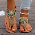 thumbnail image 2 of Sandalias de Mujer Cómodas de Moda Casual Estilo Bohemio Zapatos de Playa Más Tamaño Primavera / Verano de Moda Doble Correa Sandalias, 2 of 9