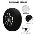 thumbnail image 2 of Wukai Herbs and Wildflowers Print Spare Tire Cover for RV Trailer,Waterproof PVC Faux Leather Wheel Cover Fit for Truck,Trailer,RV,SUV,Camper and Most Vehicle-17 inch, 2 of 6