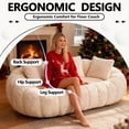 thumbnail image 5 of Lovableguy Floral-shaped Bean Bag Couch for Adults,Soft Faux Fur Loveseat Boneless Floor Sofa with 3 Pillow for Small Space,Bedroom,Apartment,Beige, 5 of 7