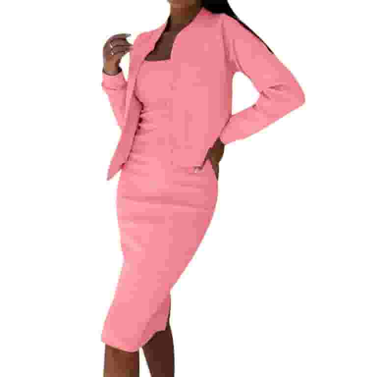 pink two piece bodycon dress 230422CJ Two Piece Bandage Dress Set Rayon Bodycon... From Kong04, $23.3