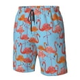 thumbnail image 5 of Naloa Flamingo Men's Beach Shorts, Surfing shorts, Swim trunks, Quick Dry Swim Trunks for Surfing Beach Fun - Small, 5 of 9