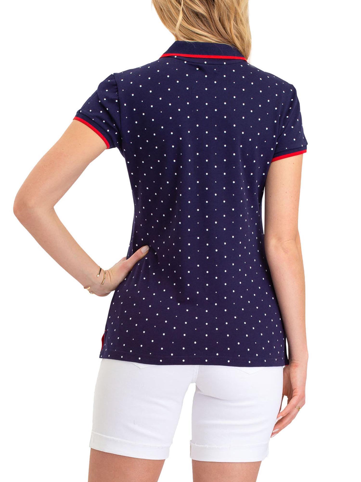 US Polo Assn. Classic Polo Dot Pique Short Sleeve Shirt, Women's - image 2 of 4