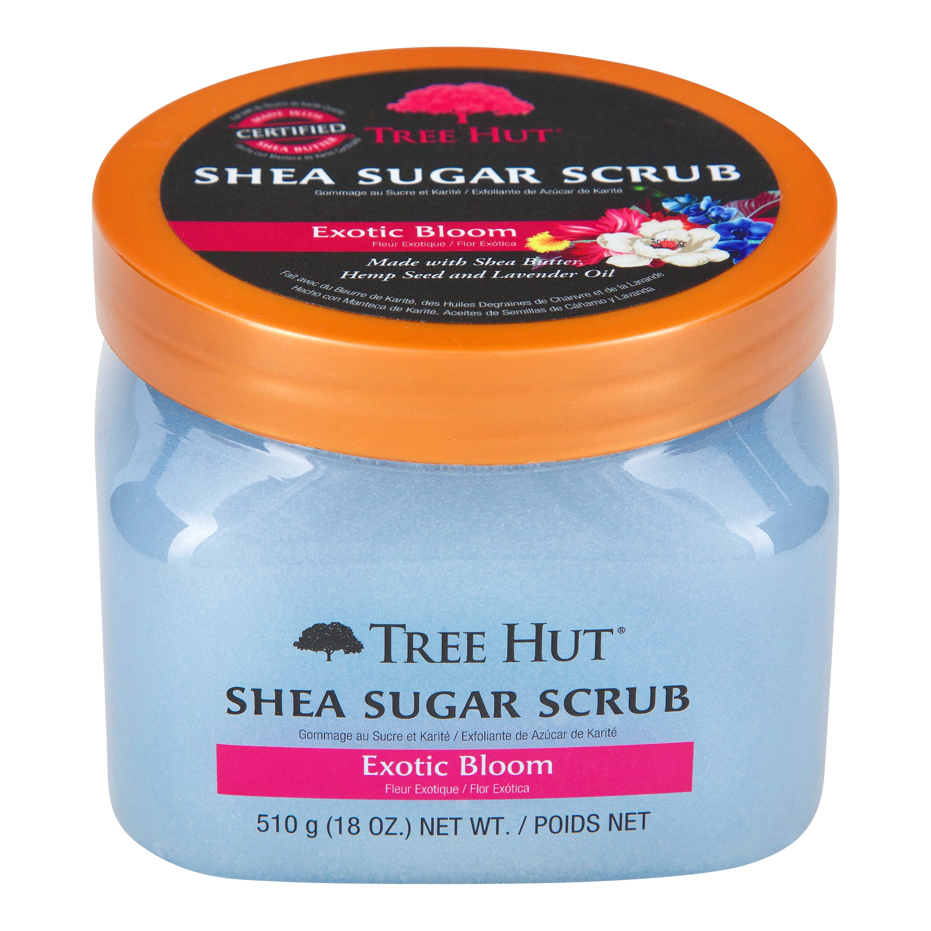 Tree Hut Exotic Bloom Shea Sugar Exfoliating and Hydrating Body Scrub, 18  oz. - Walmart.com