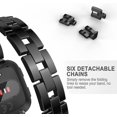 thumbnail image 4 of Black Pulsera Bling Compatible con Fitbit Versa/versa 2 Bandas para Mujer Pulseras de Acero Inoxidable Reemplazo para Versa Lite Edition/versa Se Accesorios, 4 of 5