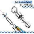 thumbnail image 3 of czcpp-Snap Connector Fishing Swivels Stainless Bearing Ball Snap Swivels Steel Quick Change Fishing Clips Swivel Black Nickel, 3 of 4