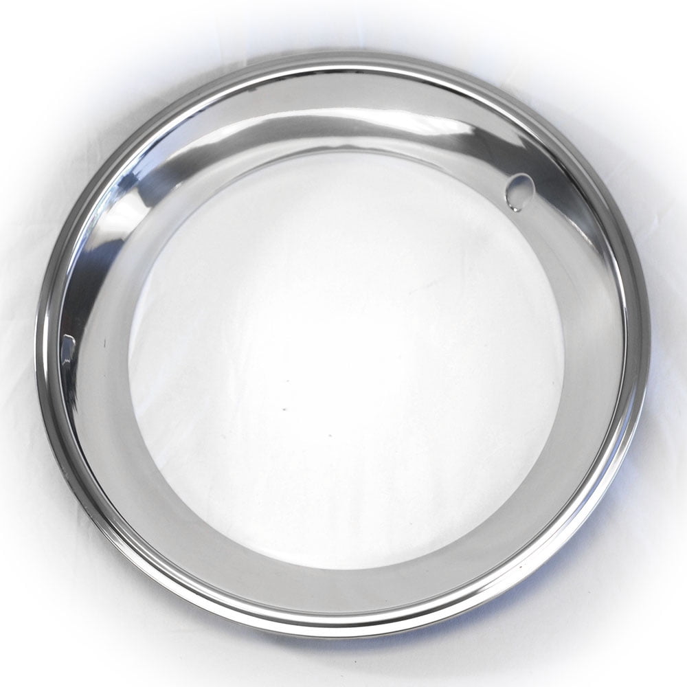 Upgrade Your Auto Set of Four 14' Polished Stainless Steel 2 1/2' Deep Retention Wheel Trim Rings 