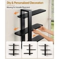 thumbnail image 5 of Gronda Black Floating Shelves for Wall Mounted, 3 Tier Pine Wood Shelf for Living Room Bathroom Bedroom Home Decoration Storage, Modern 20in, 5 of 13