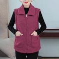 thumbnail image 2 of RYDCOT Womens Fuzzy Sherpa Fleece Vest Cozy Sleeveless Jacket Full Zip Faux Shearling Waistcoat with Pockets Fall Winter Outerwear Vests or, 2 of 5