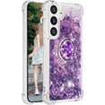 thumbnail image 6 of Quicksand Case for Samsung Galaxy S24 Plus (Not S24) for Women Girls, Glitter Sparkle Flowing Clear Liquid Cover Case with Bling Diamond Kickstand for Samsung Galaxy S24+ Plus -Purple, 6 of 14