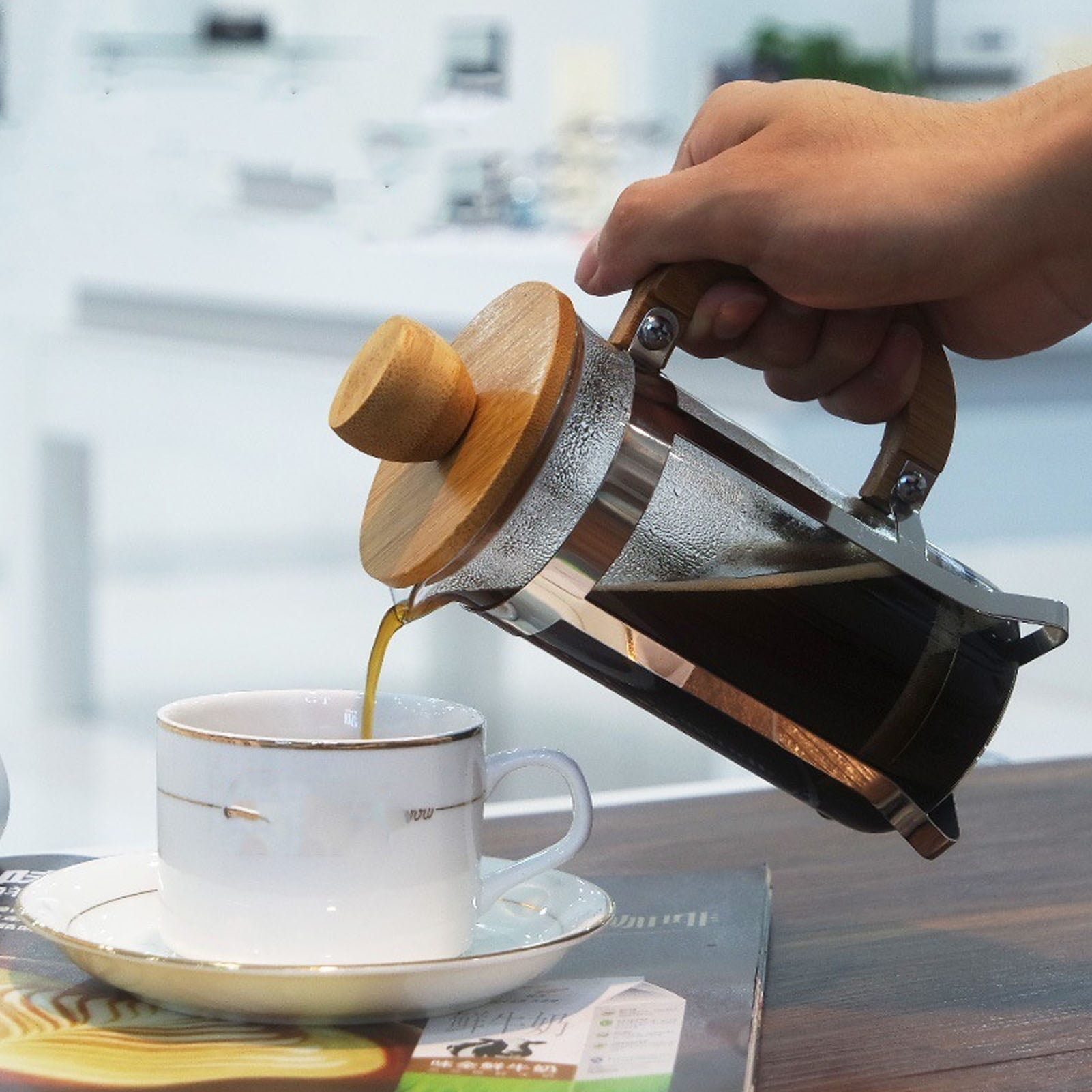 Small Coffee Press Pot Heat Resistant French Press Pot With Stainless Steel Filter For Home 350ml Walmart