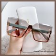 thumbnail image 3 of Gafas de sol de Metal de medio Marco de estilo europeo y americano para mujer, gafas de sol delgadas de moda, gafas Anti-uv, nuevas, 3 of 5