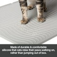 thumbnail image 5 of PetFusion ToughGrip Silicone Waterproof Cat Litter Mat, with Inner Channels and Raised Outer Lip, Standard, Gray, 5 of 8