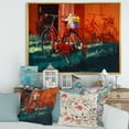thumbnail image 2 of Designart 'Red VIntage Bicycle With Flowers Bucket' Vintage Framed Canvas Wall Art Print, 2 of 5