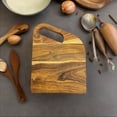 thumbnail image 3 of Aventura Design Wood Cutting Board for Kitchen, 12.75"L x 10"W Shaped Wooden Cutting Boards with Handle, Charcuterie Boards, Serving Platter for Cheese & Kitchen Decoration, 3 of 7