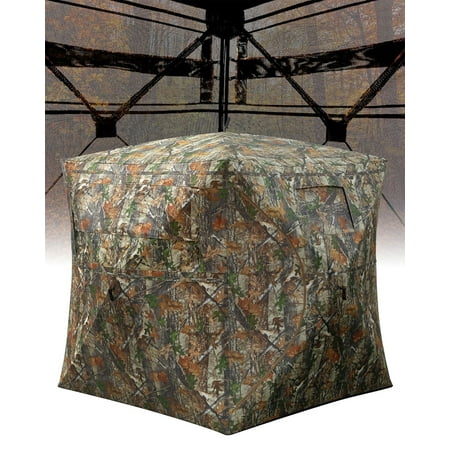 M optimized Portable Hunting Blind for 2-3 People 270° See-Through Windows Silent Magnetic Door Lightweight & Quick Assembly for Deer and Turkey Hunting 58 x58 x66