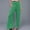 #Green, variant on Women's Linen Palazzo Pants Wide Leg High Waisted Lounge Casual Beach Pants High Waist Wide Leg Palazzo Pants for Women Smocked Elastic Waist Loose Comfy Casual Pajama Pants Pockets Black Xxl