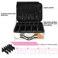 thumbnail image 4 of Large Travel Artist Makeup Bag With Adjustable Dividers &12 Brush Slots Portable Cosmetic Organizer Foxes and Bunnies, 4 of 7