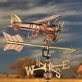 thumbnail image 4 of Biplane with Arrow Garden Weathervane - Pure Copper w/Garden Pole by Good Directions, 4 of 4
