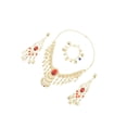 thumbnail image 2 of yingyy Bijoux de Danse Orientale, Collier de Boucles d'Oreilles, Chaîne de Nez Rouge, 2 of 6
