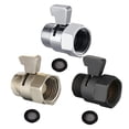 thumbnail image 4 of Solid Brass Shower Head Shut off Valve Flow Control Brass Handle Chrome or Black, 4 of 5
