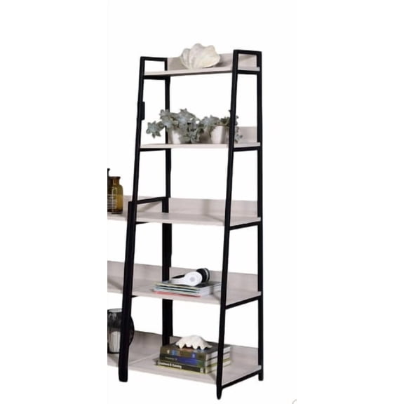 16"W Bookshelf Natural & Black Finish