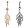 thumbnail image 3 of Women's Navel Ring Creative Rhinestone Belly Button Ring Body Piercing Jewelry, 3 of 5