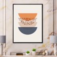 thumbnail image 3 of Designart Abstract Sun & Moon Geometrics In Blue & Orange FLOAT FRAME WALL ART, 3 of 4