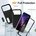 thumbnail image 6 of Allytechgroup Case Compatible with iPhone 17 Pro with Hidden Kickstand, [Military Grade Drop Protection] Soft TPU Hard PC Bumper Non-Slip Shockproof Full Protective Case, Black, 6 of 8