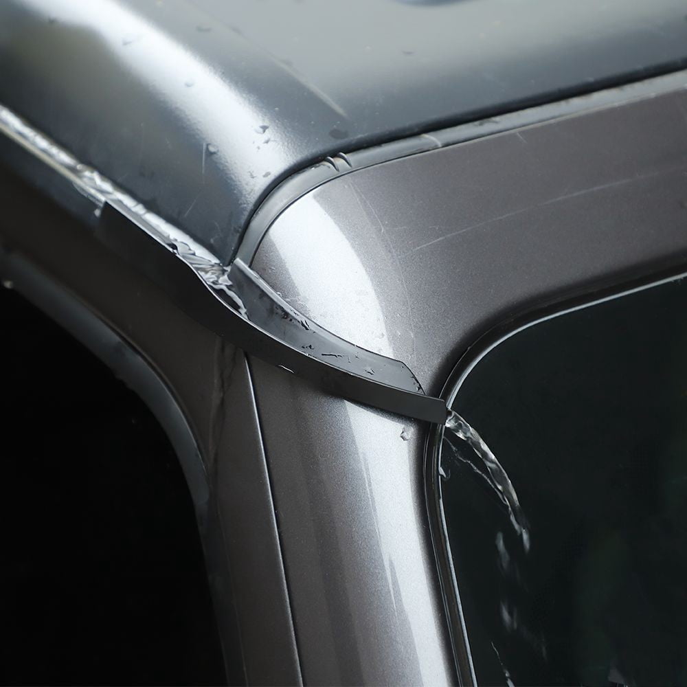 DAMAIJOY Top Roof Water Rain Gutter Extension Accessories for Jeep for Gladiator 2020-2021 for Wrangler 2018-2021 Black TRWRGEFJWJJ2A