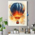 thumbnail image 4 of Qisvanset 12x16 Inch Blue Hot Air Balloon Watercolor Canvas Wall Art, Cartoon Travel Art Kids Room Home Decoration, 4 of 8