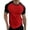 A-Watermelon Red36, variant on XIAONU Raglan Tees For Men Flag Top Short Sleeve Crew Neck Distressed Print Tee Lightweight Casual Party Festival Shirts