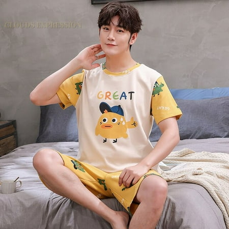 

QWZNDZGR Summer 100% Cotton Pajama Sets Women Pyjamas Sleepwear loungewear Pijama Mujer Plus Size 4XL Couple Night suits Homewear Fashion