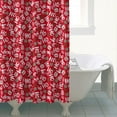 thumbnail image 4 of Red Christmas HO Pattern Shower Curtain 72"x72" ,Bathroom Decorative Shower Curtains Set with 12 Hooks,Modern Waterproof Washable Shower Curtain, 4 of 6