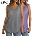 thumbnail image 6 of yillto 2 Pack Womens Tank Tops Sleeveless Loose Cami Tee Summer Flowy Blouses Causal Basic Shirts, 6 of 7
