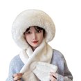thumbnail image 1 of Qarigey Gorro cálido de felpa para invierno, deportes al aire libre, senderismo, Camping, escalada, pesca, nieve, esquí, patinaje, bufanda térmica, Sombreros Beige Qarigey AP013690-05, 1 of 1