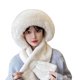 thumbnail image 1 of Jumpingount Gorro cálido de felpa para mujer, lindo Otoño Invierno, Camping, escalada, ciclismo, nieve, esquí, patinaje, bufanda térmica con capucha para Sombreros Beige Jumpingount AP013690-05, 1 of 6