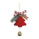 thumbnail image 3 of Adorno colgante de Navidad mayimx felpa con lazo y campana decoración versátil y bonita Rojo, 3 of 9