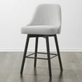 thumbnail image 3 of CHITA Upholstered Counter Height Swivel Barstool with Back Set of 2, 3 of 6