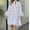White, variant on Njoeus Women Casual Long Sleeve Button Up Shirt Dress Loose Boho Tunic Dress Hollow Out Oversized Short Mini Dresses S-3XL