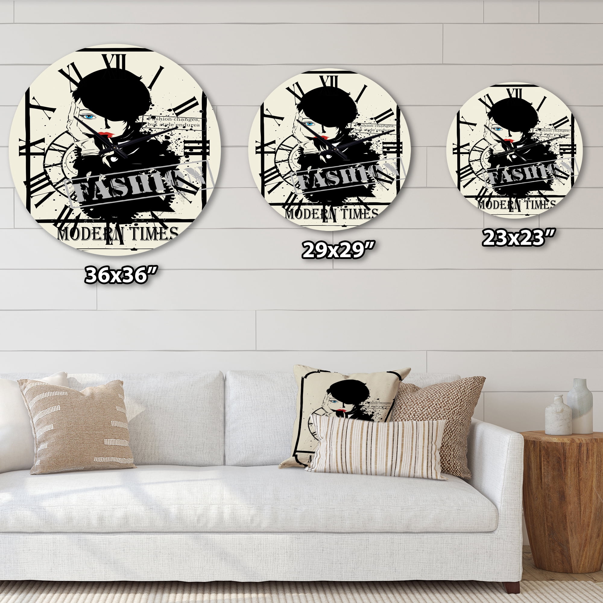 Designart 1 in Quartz Vintage Wall Clock