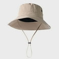 thumbnail image 2 of ZQUUVOU Sun Hat for Men Women Fishing Hat Unisex Adjustable Breathable Wide Brim Hiking Waterproof Windproof Outdoor Camping Sun Hat Beige, 2 of 4