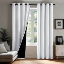 ZOPZO Room Darkening Blackout Curtains, Bright White, 52W x 84L Inch, Energy Saving Thermal Insulated Drapes for Bedroom and Nursery, Set of 2