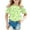 A1-Light Green, variant on Toddler Baby Girls T Shirts, Round Neck Green Four Leaf Clover Prints Pullover Tops Comfortable & Soft Casual Oversized T-Shirts for Girls,Light Green,3-4 Years