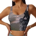thumbnail image 1 of Balery Black Dragon Cliff Dawn Sujetadores deportivos con espalda cruzada para mujer, acolchados, sin costuras, de alto impacto, ideales para yoga, gimnasio, entrenamiento y fitness.-Medium, 1 of 8